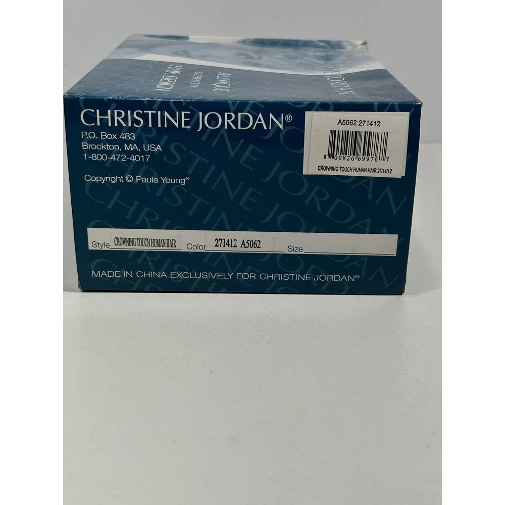 Christine Jordan Crowning Touch Human Hair Wig Paula Young A5062 271412 New Box